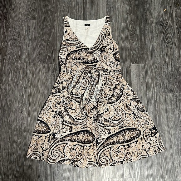 J. Crew Paisley Mini Dress - Black and Cream - Picture 1 of 10